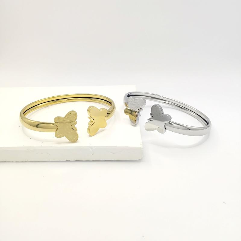 Vintage Chinese Style Stainless Steel Bangle