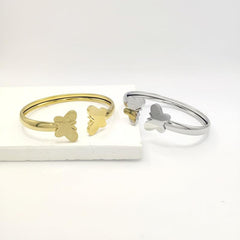 Vintage Chinese Style Stainless Steel Bangle