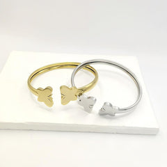 Vintage Chinese Style Stainless Steel Bangle