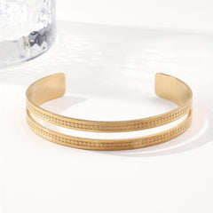 Custom Engraved Stainless Steel Bangle Bracelet