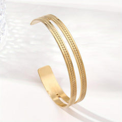 Custom Engraved Stainless Steel Bangle Bracelet