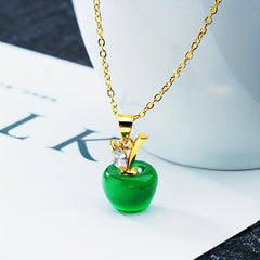 Opal Necklace For Women Stainless Steel Chain Christmas Jewelry Gift
