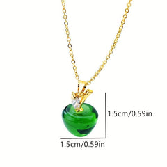 Opal Necklace For Women Stainless Steel Chain Christmas Jewelry Gift
