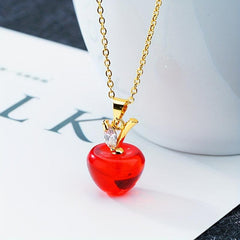 Opal Necklace For Women Stainless Steel Chain Christmas Jewelry Gift