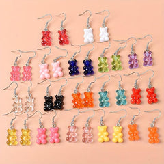 4pcs Candy Bear & Cartoon Earrings Set