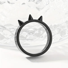 Unisex Anti Wolf Ring Stainless Steel Couple Self Defense 3 Spikes