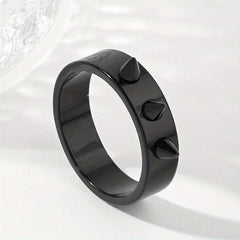 Unisex Anti Wolf Ring Stainless Steel Couple Self Defense 3 Spikes