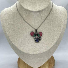 Heart Shaped Crystal Animal Pendant Necklace - Perfect Gift