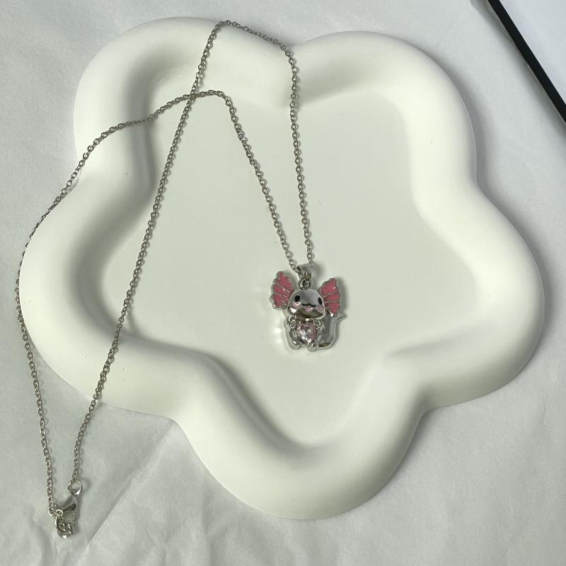 Heart Shaped Crystal Animal Pendant Necklace - Perfect Gift