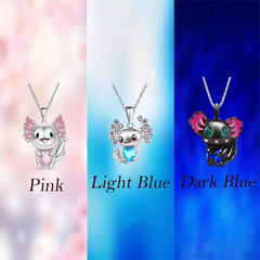 Heart Shaped Crystal Animal Pendant Necklace - Perfect Gift