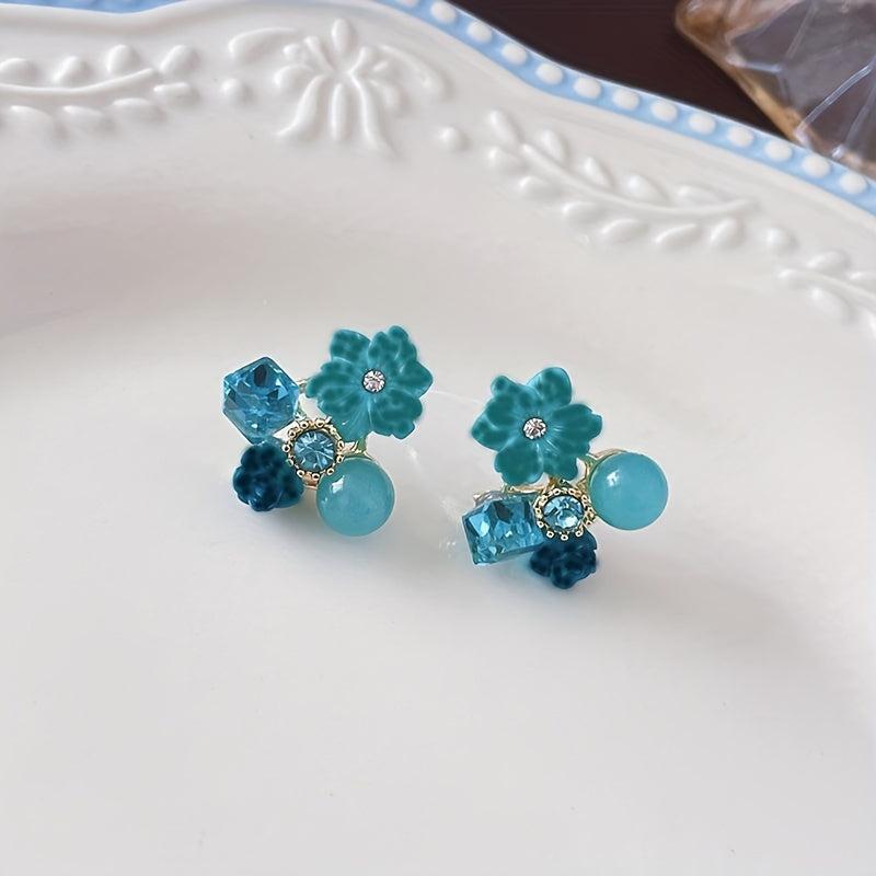 Opal Crystal Flower Earrings - Elegant and Charming Jewelry