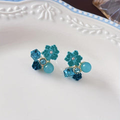 Opal Crystal Flower Earrings - Elegant and Charming Jewelry