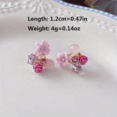 Opal Crystal Flower Earrings - Elegant and Charming Jewelry