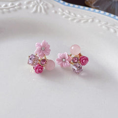 Opal Crystal Flower Earrings - Elegant and Charming Jewelry