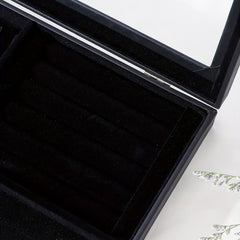 Leather Jewelry Display Box for Earrings Necklaces Bangles
