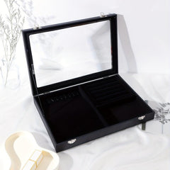 Leather Jewelry Display Box for Earrings Necklaces Bangles