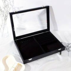 Leather Jewelry Display Box for Earrings Necklaces Bangles