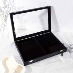 Leather Jewelry Display Box for Earrings Necklaces Bangles