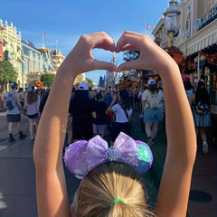 Mouse Ears Headbands Bows Glitter Party Princess Decoration For Girls Women