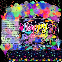 Neon Glow Party Balloon Garland Kit