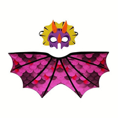 Dinosaur Dragon Wings Costume Mask For Toddler Kids Dino Dress Up