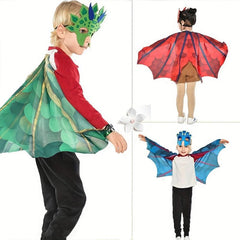 Dinosaur Dragon Wings Costume Mask For Toddler Kids Dino Dress Up