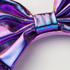 Purple Mouse Ears Headband Bows Glitter Party Princess Cosplay Costume
