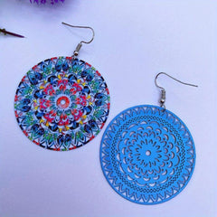 Vintage Printed Earrings Party Jewelry Birthday Gift