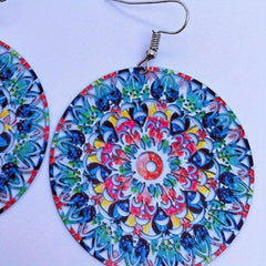 Vintage Printed Earrings Party Jewelry Birthday Gift