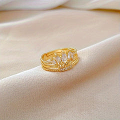 Classic Love Crown Stainless Steel Ring for Women