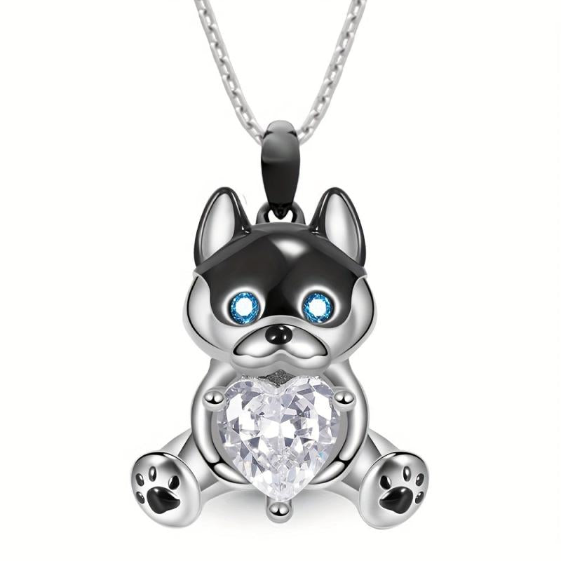 Husky Pendant Necklace Animal Style Women's Jewelry