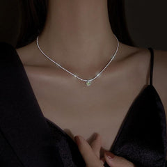 Sparkling Plated Necklace Light Niche Clavicle Chain