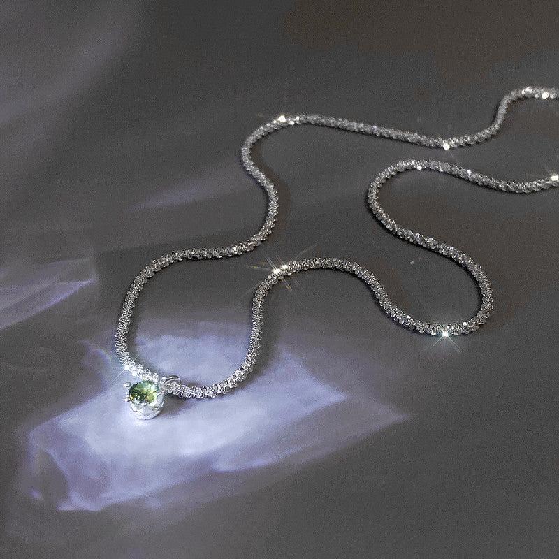 Sparkling Plated Necklace Light Niche Clavicle Chain