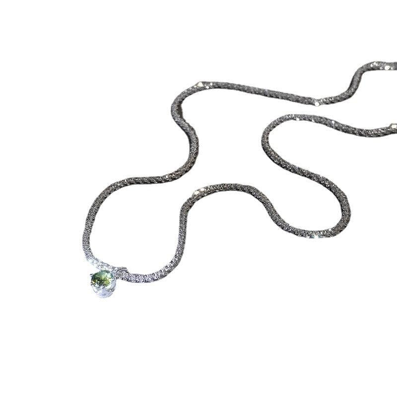 Sparkling Plated Necklace Light Niche Clavicle Chain