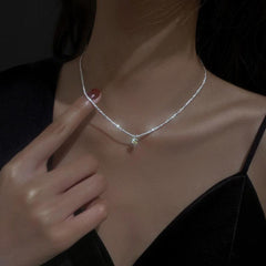Sparkling Plated Necklace Light Niche Clavicle Chain