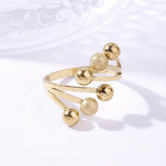 6pcs Steel Beads Anxiety Relief Stainless Steel Ring