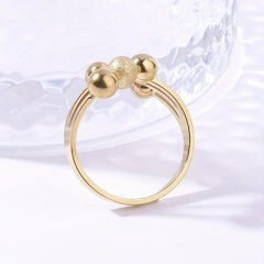 6pcs Steel Beads Anxiety Relief Stainless Steel Ring