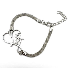 Stainless Steel Cross Heart Chain Anklet Silvery Plated Female Ankle Bracelet