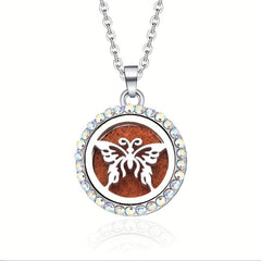 Stainless Steel Locket Necklace Aroma Diffuser Perfume Storage