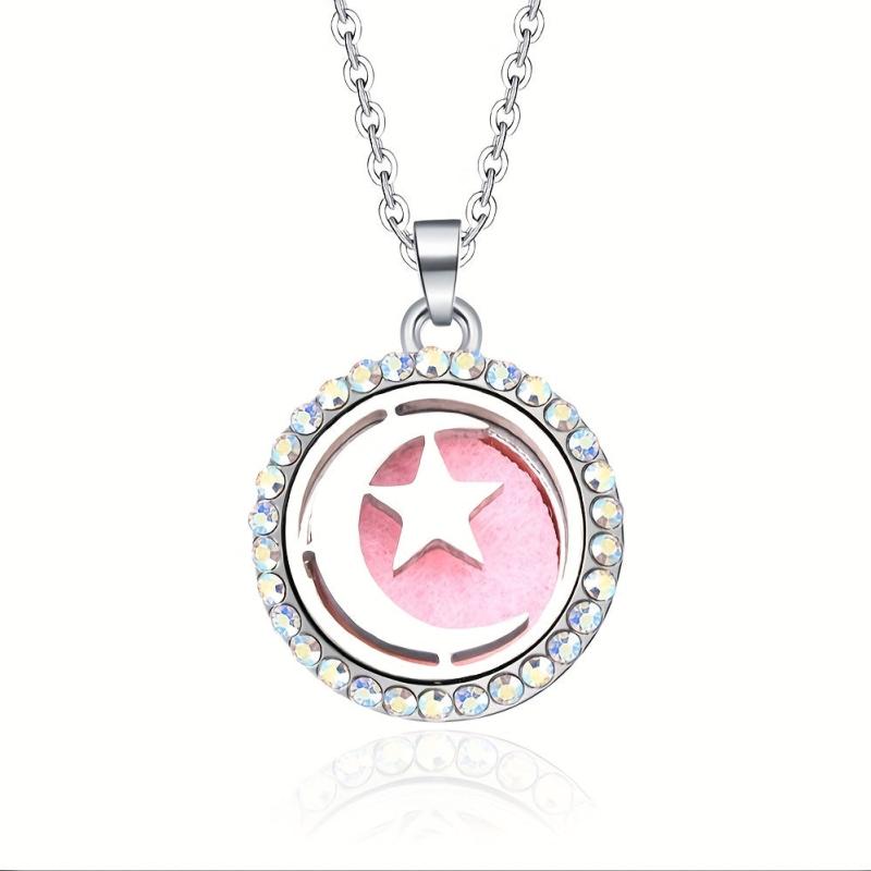 Stainless Steel Locket Necklace Aroma Diffuser Perfume Storage