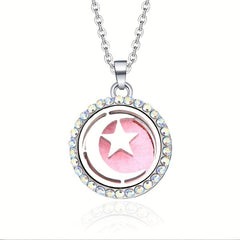 Stainless Steel Locket Necklace Aroma Diffuser Perfume Storage