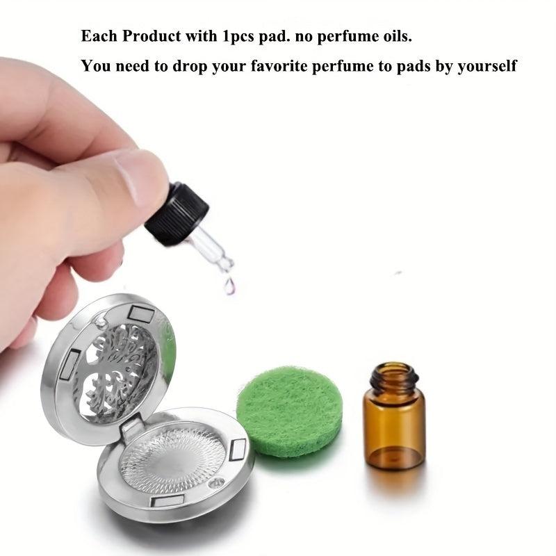 Stainless Steel Locket Necklace Aroma Diffuser Perfume Storage