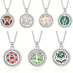 Stainless Steel Locket Necklace Aroma Diffuser Perfume Storage