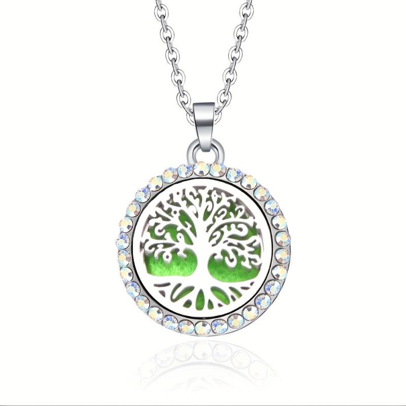 Stainless Steel Locket Necklace Aroma Diffuser Perfume Storage