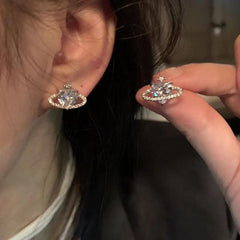 Heart Love Planet Stud Earrings Set for Girls Christmas Gift