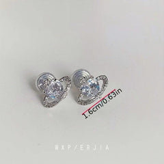 Heart Love Planet Stud Earrings Set for Girls Christmas Gift