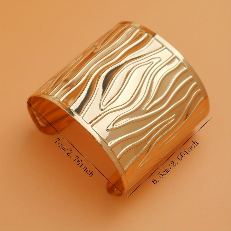 Metal Water Stripe Shape Bracelet
