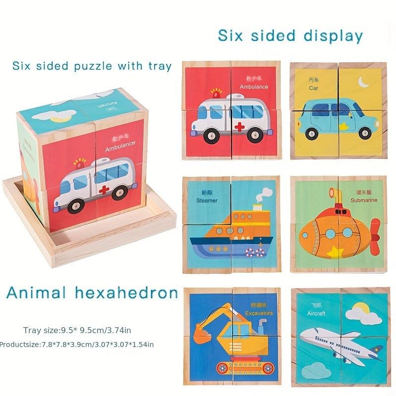 6 Sided Painting Puzzle Wooden Three-dimensional Puzzle
