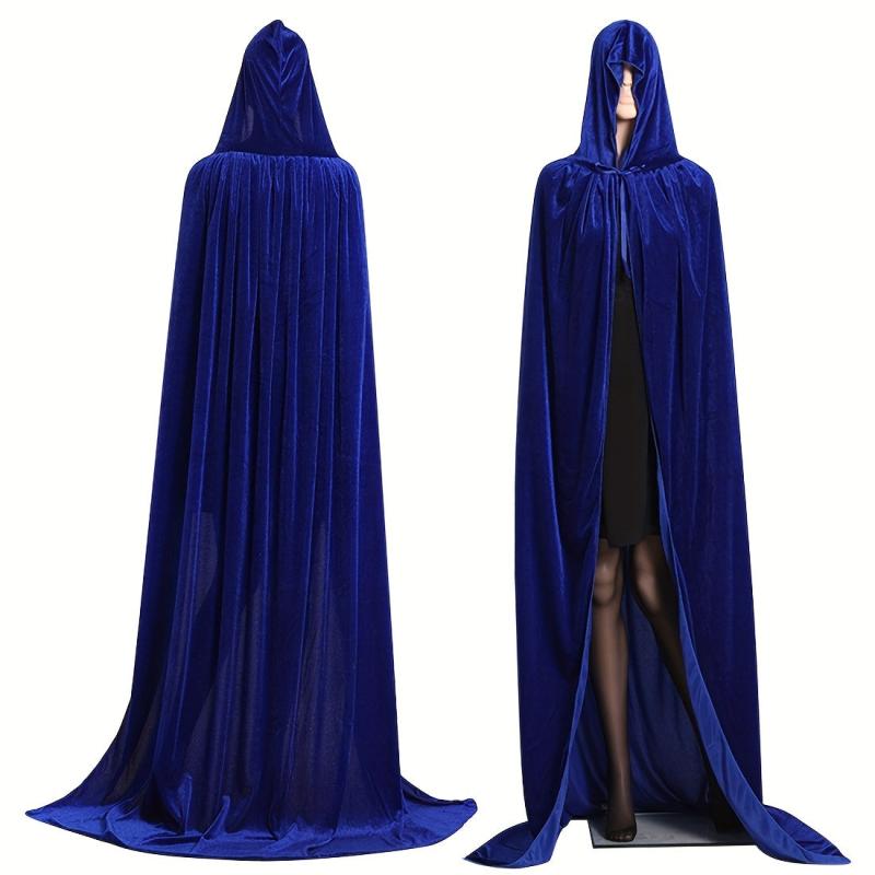 Unisex Vampires Hooded Cloak Red Dracula Cap Halloween Costume