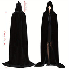 Unisex Vampires Hooded Cloak Red Dracula Cap Halloween Costume